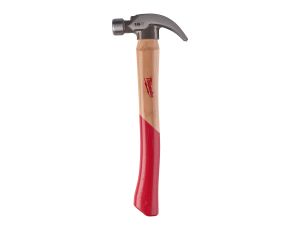 Milwaukee - Młotek ciesielski z trzonkiem z drewna hikorowego, pazur zakrzywiony - 16 uncji / 450 g - 4932478659