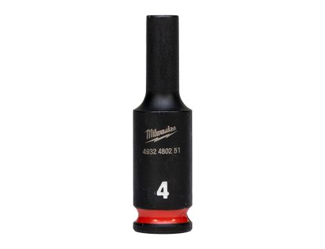 Milwaukee - Nasadka udarowa długa SHW 1/4" 4mm, Hex - 4932480251