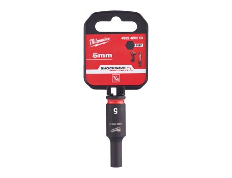 Milwaukee - Nasadka udarowa długa SHW 1/4" 5 mm, Hex - 4932480253 - 2