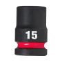 Milwaukee - Nasadka udarowa HEX 1/2" krótka 15 mm - 4932480309 - 2