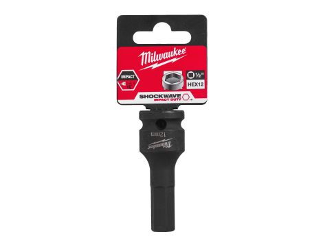 Milwaukee - Nasadka udarowa HEX 1/2" z końcówką bita HEX12 - 4932478067 - 2