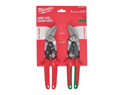 Milwaukee - Nożyce do blachy, zestaw 2szt - 4932499017 - 2