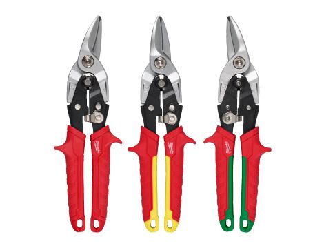 Milwaukee - Nożyce do blachy, zestaw 3szt - 4932499020