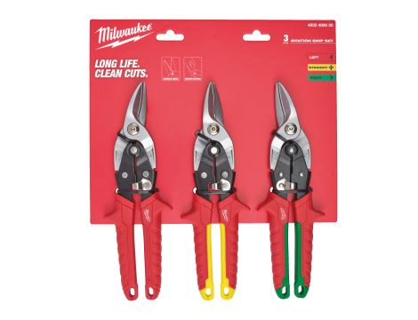 Milwaukee - Nożyce do blachy, zestaw 3szt - 4932499020 - 2