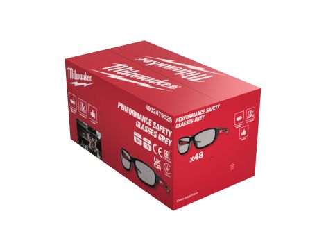 Milwaukee - Okulary ochronne premium szare - opakowanie zbiorcze 48 par - 4932479029 - 2