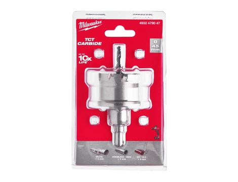 Milwaukee - Otwornice jednoczęściowe z węglika spiekanego TCT 45mm - 4932479047 - 2