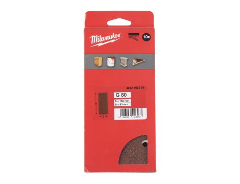 Milwaukee - Papier ścierny 93x185/8 otworów G80 10 szt. - 4932492259 - 2