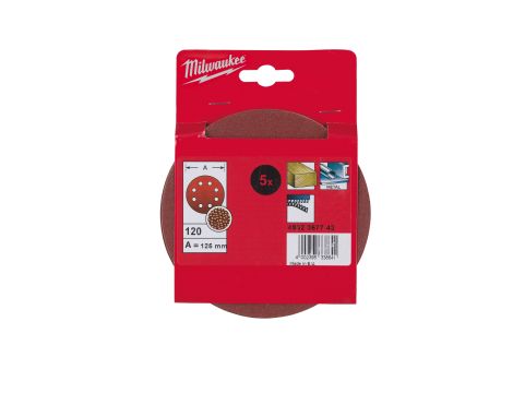 Milwaukee - Papier ścierny Ø125 G120  1 op. = 5 szt. - 4932367743 - 2