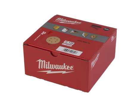 Milwaukee - Papier ścierny premium HP Ø150/8 otworów G120 - 50 szt. - 4932492235 - 2