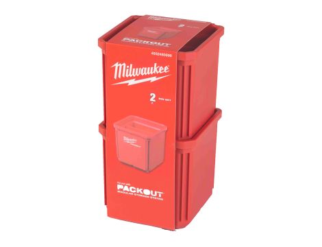Milwaukee - Pojemnik PACKOUT™ 10x10 cm - 2szt. - 4932480698 - opakowanie 6 szt. Cena za kpl. - 2