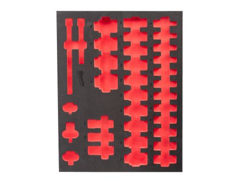 Milwaukee - Pusta wkładka piankowa 417x536mm do nasadek 1/2" długich - do wózków narzędziowych - 4932493393