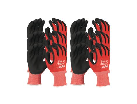 Milwaukee - Rękawice odporne na przecięcia - poz. A - rozm XL/10 - 12 par - 4932471616