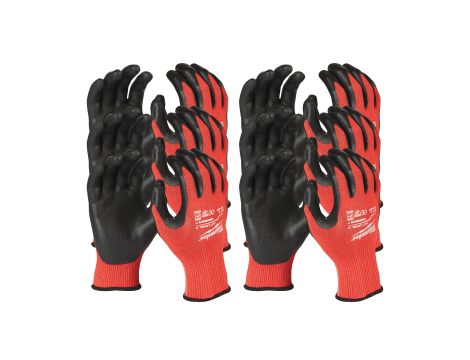 Milwaukee - Rękawice odporne na przecięcia - poz. C - rozm XL/10 - 12 par - 4932471620