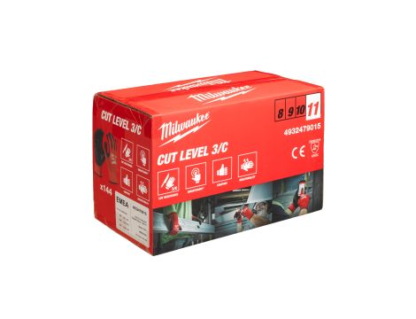 Milwaukee - Rękawice odporne na przecięcia - poz. C - rozm XXL/11 - opakowanie zbiorcze 144 pary - 4932479015