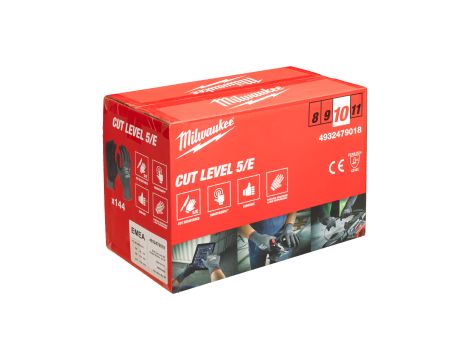 Milwaukee - Rękawice odporne na przecięcia - poz. E - rozm XL/10 - opakowanie zbiorcze 144 pary - 4932479018