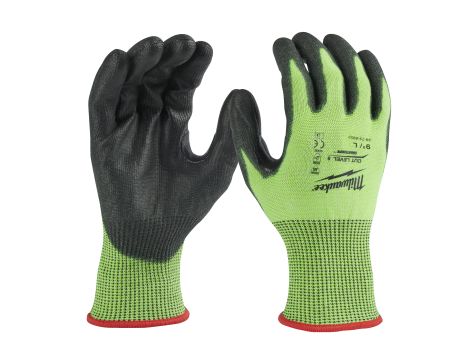 Milwaukee - Rękawice odporne na przecięcia o podwyższonej widzialności - poz. E - rozm L/9 - 1 para - 4932479933