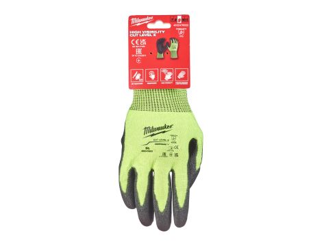 Milwaukee - Rękawice odporne na przecięcia o podwyższonej widzialności - poz. E - rozm L/9 - 1 para - 4932479933 - 2