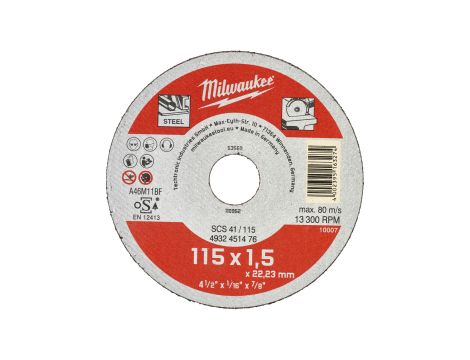 Milwaukee - Tarcza do cięcia metalu Contractor 115X1,5 mm - 4932451476 - opakowanie 50 szt. Cena za szt.