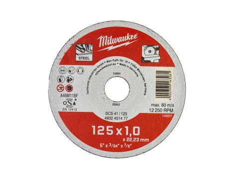 Milwaukee - Tarcza do cięcia metalu Contractor 125X1 - 200szt.  - 4932451478