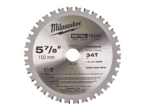 Milwaukee - Tarcza do metalu 150x20x1,6x34 - 48404080