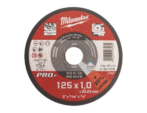 Milwaukee - Tarcza do metalu płaska 125X1 PRO+ - 4932451487 - opakowanie 50 szt. Cena za szt.