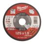 Milwaukee - Tarcza do metalu płaska 125X1 PRO+ - 4932451487 - opakowanie 50 szt. Cena za szt. - 2