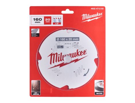 Milwaukee - Tarcza pilarska 160X20X2.2X4D - 4932471293 - 2