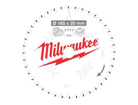 Milwaukee - Tarcza pilarska 165x20x1.6x40ATB - 4932471932