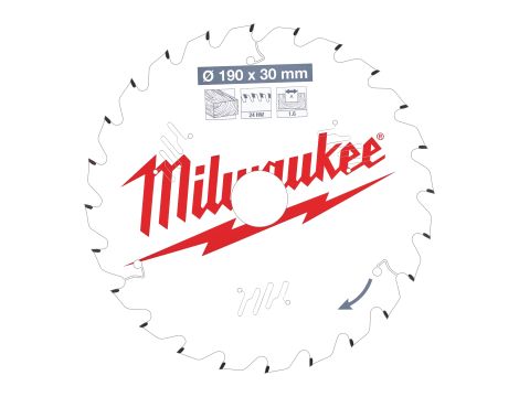 Milwaukee - Tarcza pilarska 190X30X1.6X24ATB - 4932471300