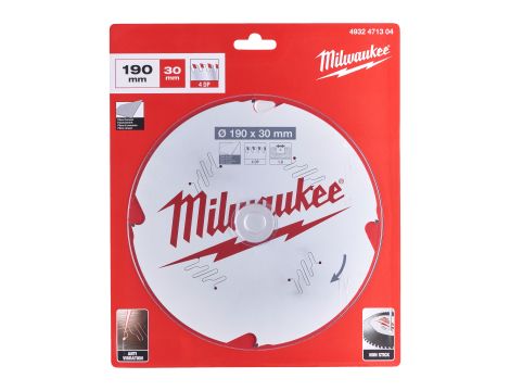 Milwaukee - Tarcza pilarska 190X30X1.8X4D - 4932471304 - 2