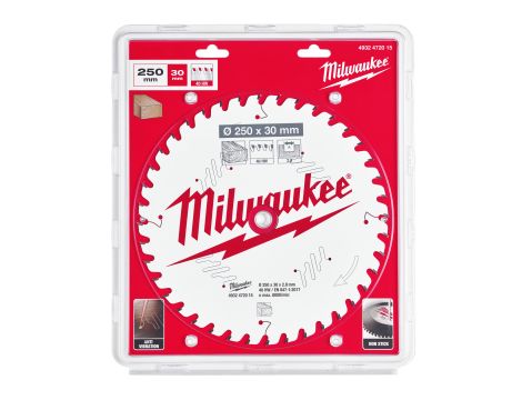 Milwaukee - Tarcza pilarska 250x30x2.8x40ATB - 4932472015 - 2