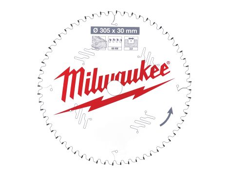 Milwaukee - Tarcza pilarska 305X30X3.0X60ATB NEG. - 4932471321