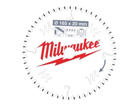 Milwaukee - Tarcza pilarska ALU165X20X2.2X52TF NEG. - 4932471296