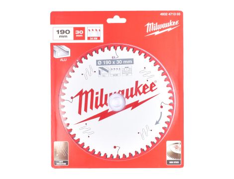 Milwaukee - Tarcza pilarska ALU190X30X2.4X54TF NEG. - 4932471303 - 2