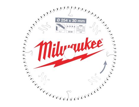 Milwaukee - Tarcza pilarska ALU254X30X3.0X80TF NEG. - 4932471318