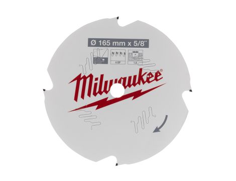 Milwaukee - Tarcza pilarska do ręcznych pił tarczowych 165x5/8x1.8X4D z diamentowymi zębami - 4932493217