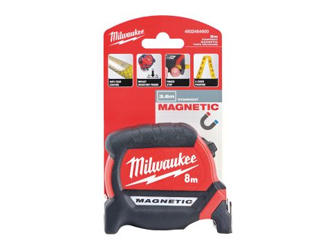 Milwaukee - Taśma magnetyczna Premium 8 m - III generacja - 4932464600 - opakowanie 6 szt. Cena za szt.