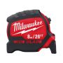 Milwaukee - Taśma miernicza Premium Wide 8 m / 26 ft - 4932471818 - opakowanie 6 szt. Cena za szt. - 2