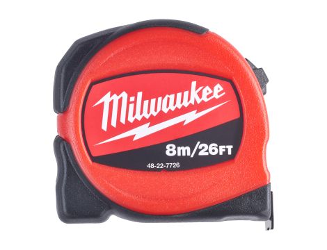 Milwaukee - Taśma miernicza SLIM S8-26/25 - 48227726 - opakowanie 24 szt. Cena za szt. - 2