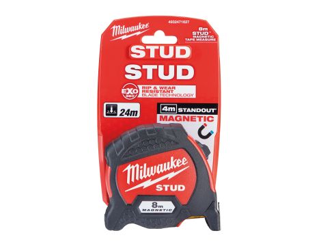Milwaukee - Taśma miernicza STUD 2 - 8 m - 4932471627 - opakowanie 6 szt. Cena za szt.