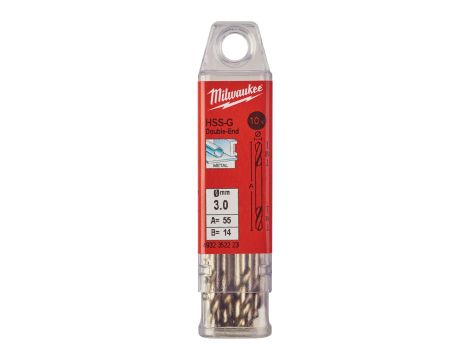 Milwaukee - Wiertło do metalu 10 szt.; 3,0/46/11 mm - 4932352223 - 2