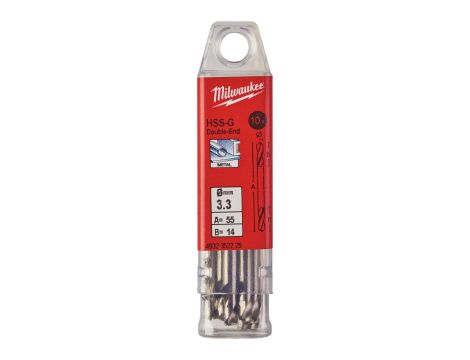 Milwaukee - Wiertło do metalu 10 szt.; 3,3/49/12 mm - 4932352225 - 2
