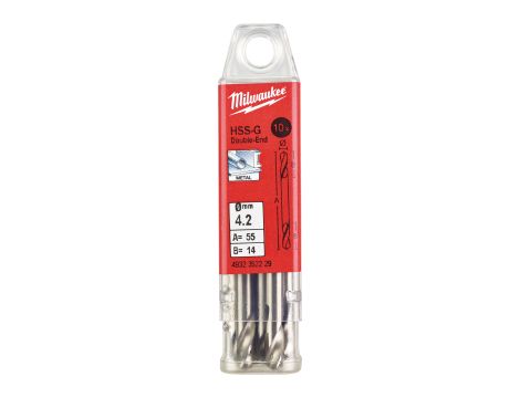 Milwaukee - Wiertło do metalu 10 szt.; 4,2/55/14 mm - 4932352229 - 2