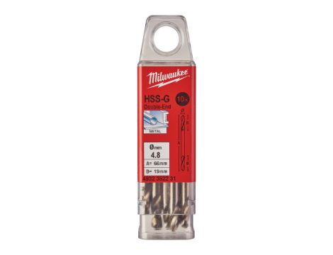 Milwaukee - Wiertło do metalu 10 szt.; 4,8/62/18 mm - 4932352231 - 2