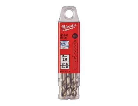 Milwaukee - Wiertło do metalu 3,0/16/46 mm (10 szt.) - 4932352202 - 2
