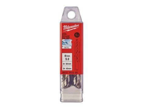 Milwaukee - Wiertło do metalu 9,0/40/84 mm (5 szt.) - 4932352220 - 2
