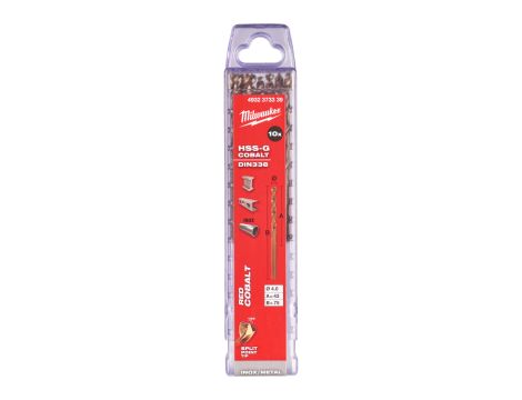 Milwaukee - Wiertło do metalu HSS-G CO 4,0 mm (10 szt.) - 4932373339 - 2