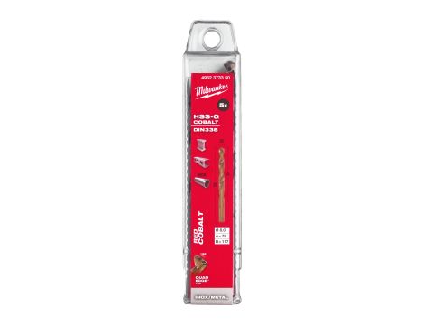 Milwaukee - Wiertło do metalu HSS-G CO 8,0 mm (5 szt.) - 4932373350 - 2