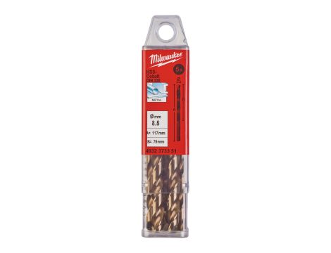Milwaukee - Wiertło do metalu HSS-G CO 8,5 mm (5 szt.) - 4932373351 - 2