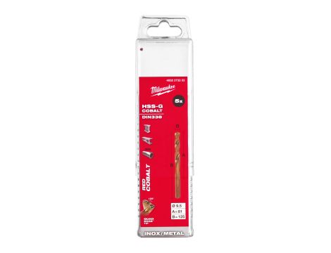 Milwaukee - Wiertło do metalu HSS-G CO 9,5 mm (5 szt.) - 4932373353 - 2
